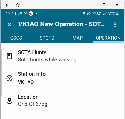 Set operation location / grid