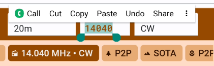 Tap-and-hold to replace frequency